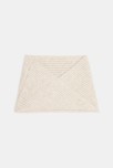 Snood croisé maille tricot beige bébé