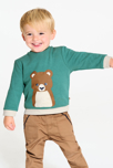 Sweat molleton ours bleu bébé garçon 1