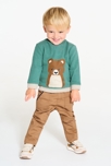 Sweat molleton ours bleu bébé garçon 4