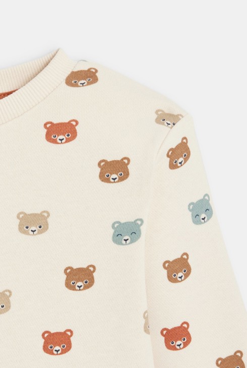 Dessuadora de moletó os blanc bebè nen 2