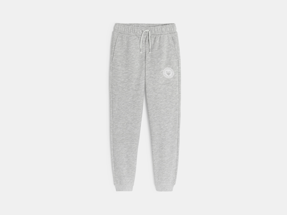 Graue Jogginghose aus Molton Mädchen 1