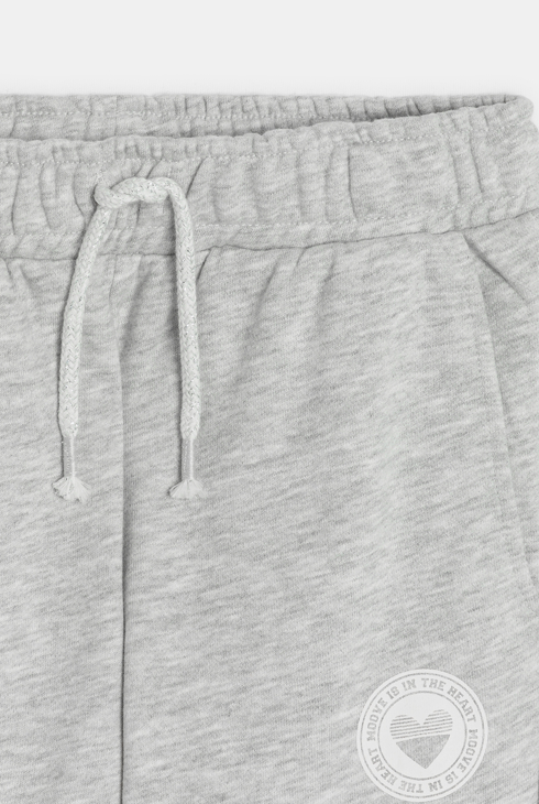 Jogging en molleton gris Fille