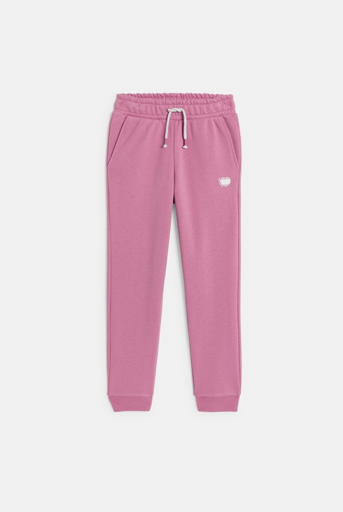 Rosa Jogginghose aus Molton Mädchen 1