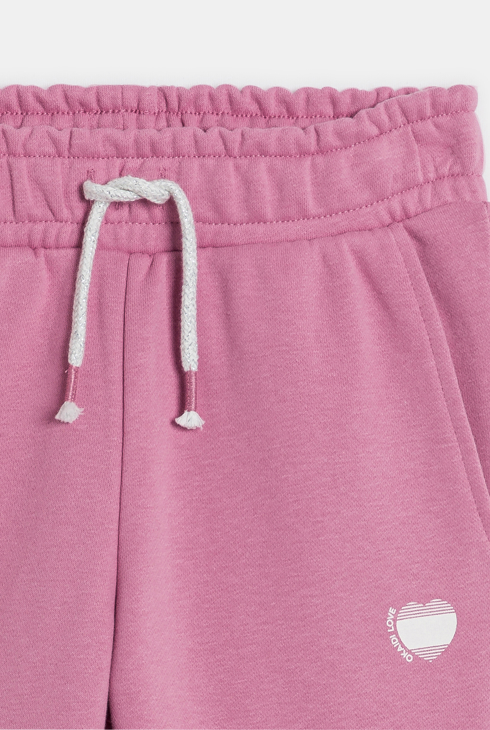 Jogging en molleton rose Fille