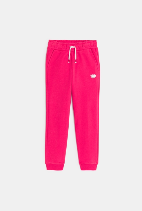 Jogging en molleton rose Fille