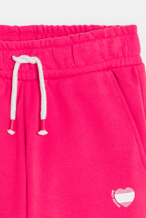 Jogging en molleton rose Fille