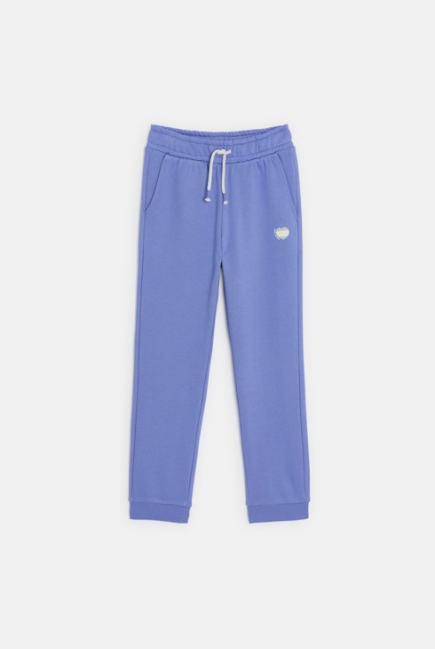Jogginghose Molton violett Mädchen 1