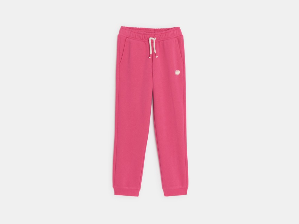 Jogginghose rosa aus Molton Mädchen 2