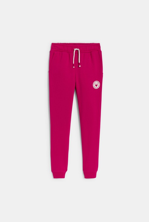 Jogging en molleton fuchsia Fille 2