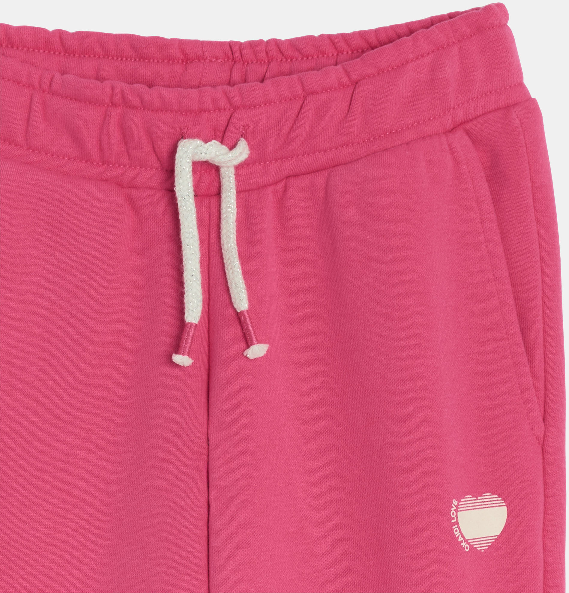 Jogging rose en molleton Fille