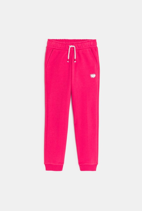 Jogging en molleton rose Fille 2
