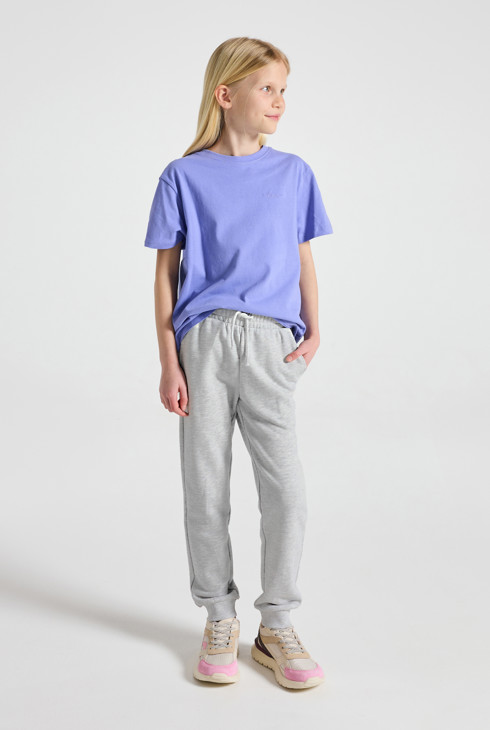 Sive hlače za jogging od flisa za djevojčice 1