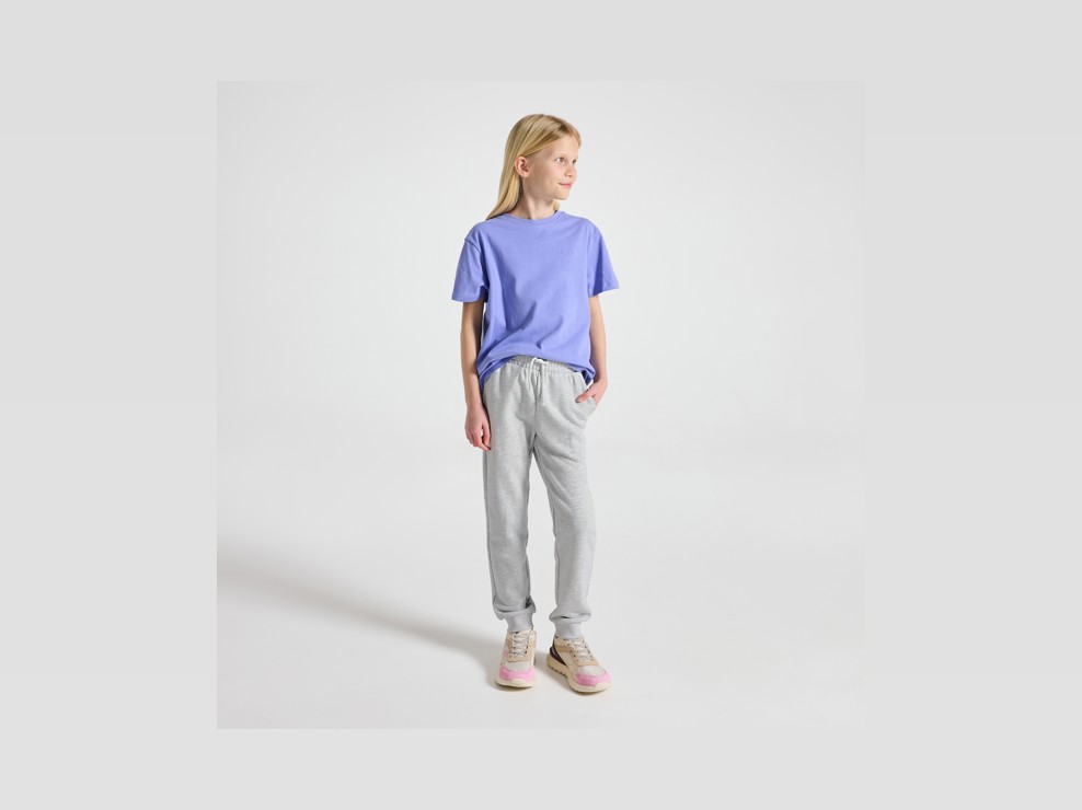 Jogging en molleton gris Fille 1