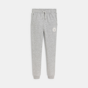 Girl's grey fleece joggers 1