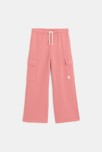 Pantalon large en molleton vieux rose Fille
