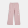 Pantalon large en molleton rose pastel Fille