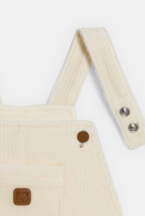 Salopette velours côtelé beige bébé garçon