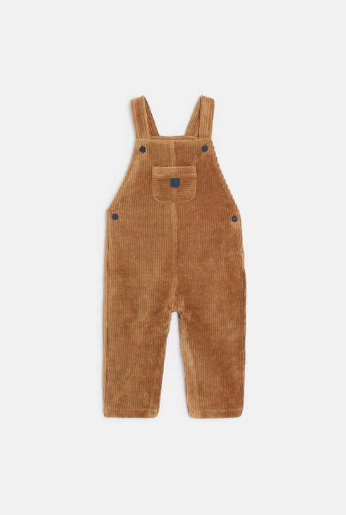 Smeđi kombinezon od rebrastog baršuna za dječake 2