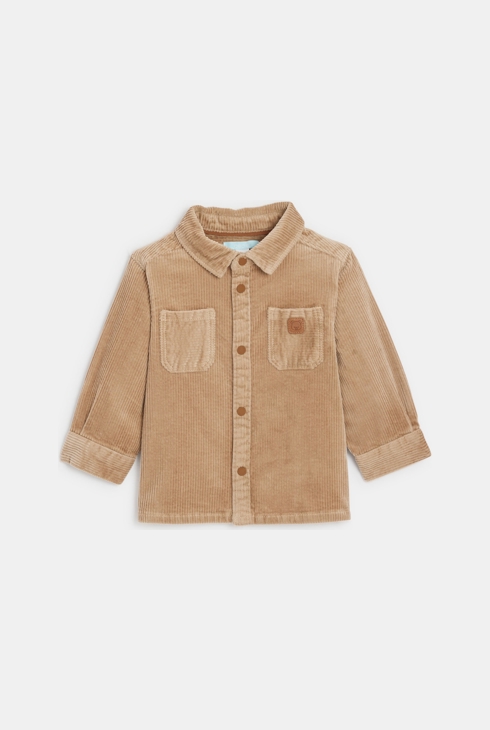 Fantovska bež srajca iz rebrastega žameta za dojenčke 1