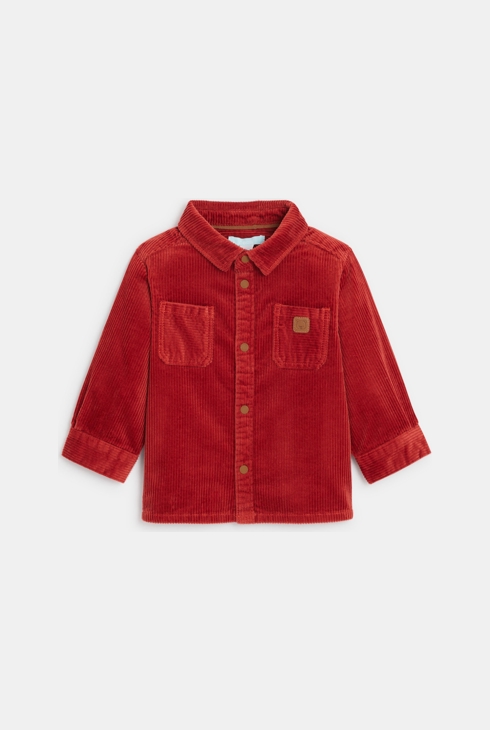 Baby boy's red corduroy shirt 1