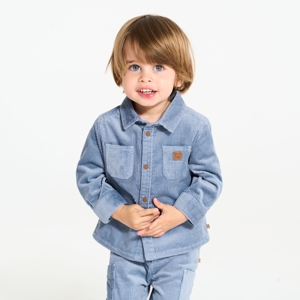 Blauw hemd van corduroy voor babyjongens 1