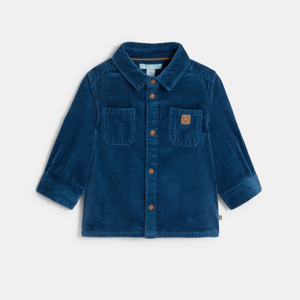 Chemise velours côtelé bleu marine bébé garçon 1