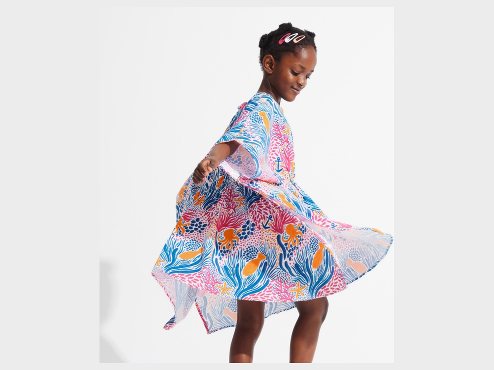 Robe de plage imprimée Fille 1