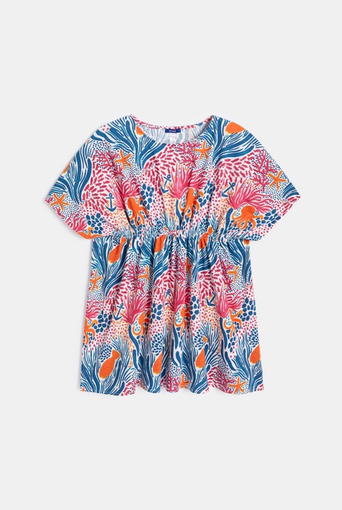 Girl's printed beach dress 2
