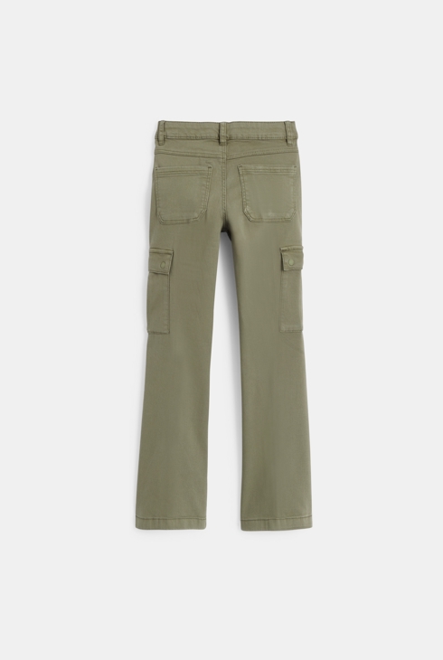 Pantalon cargo vert kaki Fille