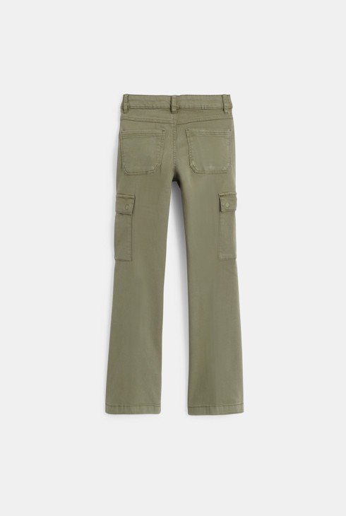 Pantalon cargo vert kaki Fille 2