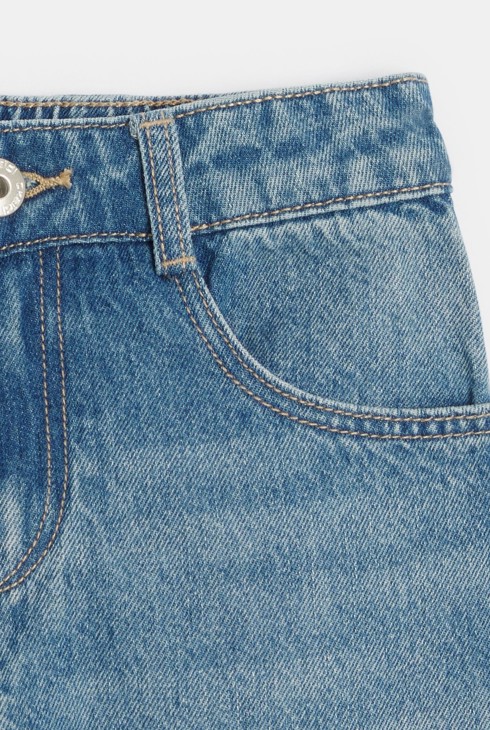 Blaue Mom-Jeans für Mädchen 2