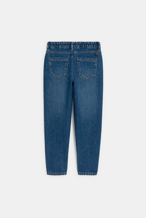 Dekliške modre mamine kavbojke z zaplatami 2