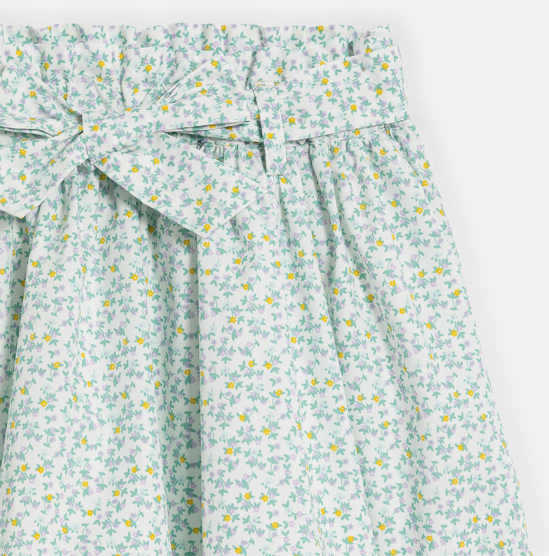 Girl's satin print short skirt 2