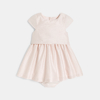 Robe chic lin irisé rose bébé fille