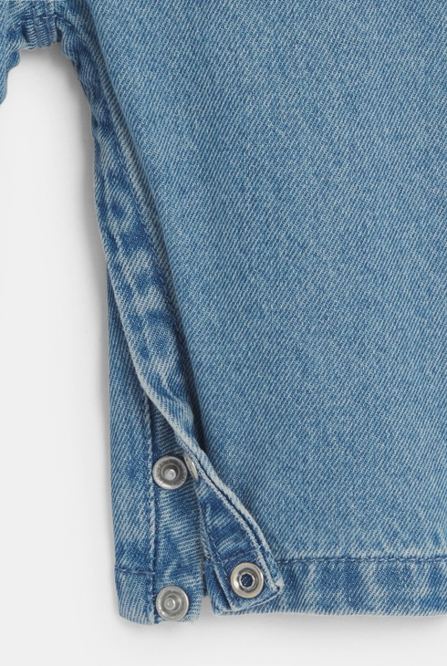 Blaue Latzhose aus Denim Baby Mädchen 2