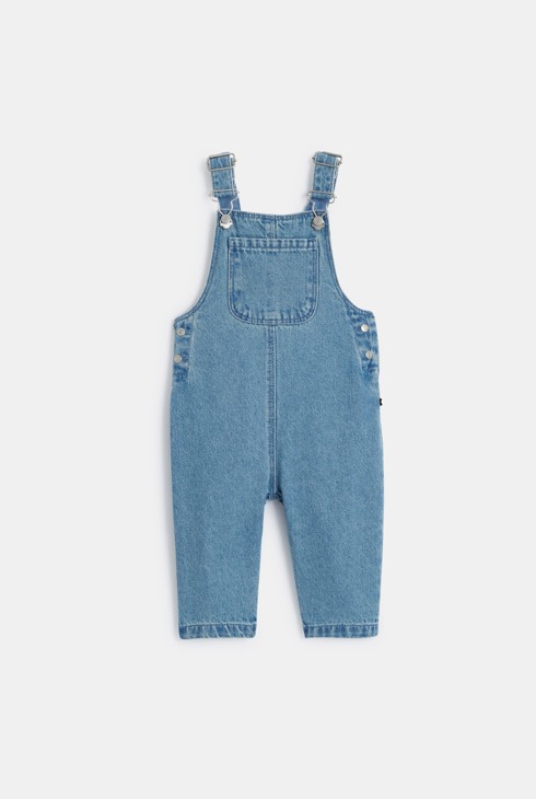 Blaue Latzhose aus Denim Baby Mädchen 2