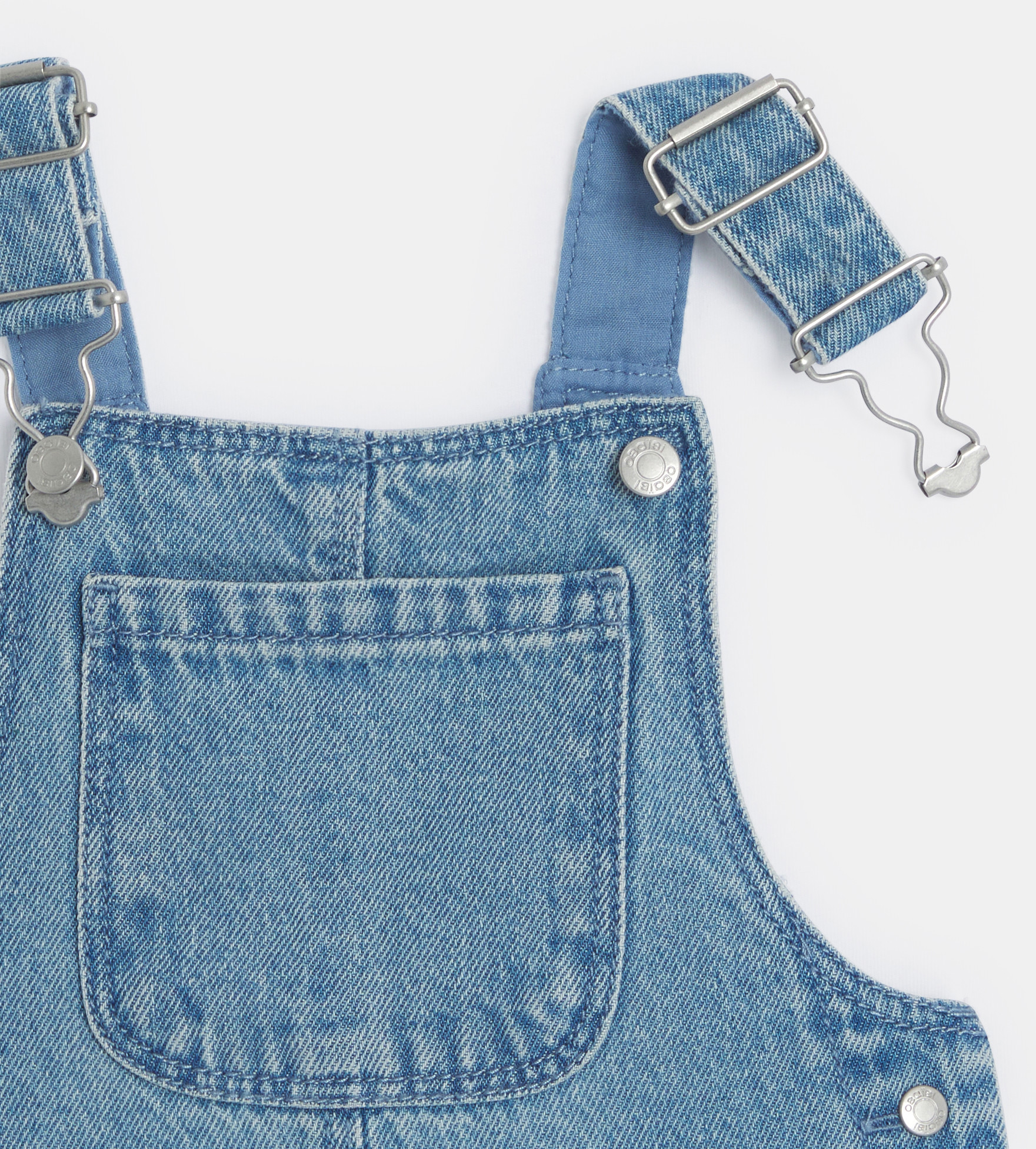 Salopette denim bleu bébé fille
