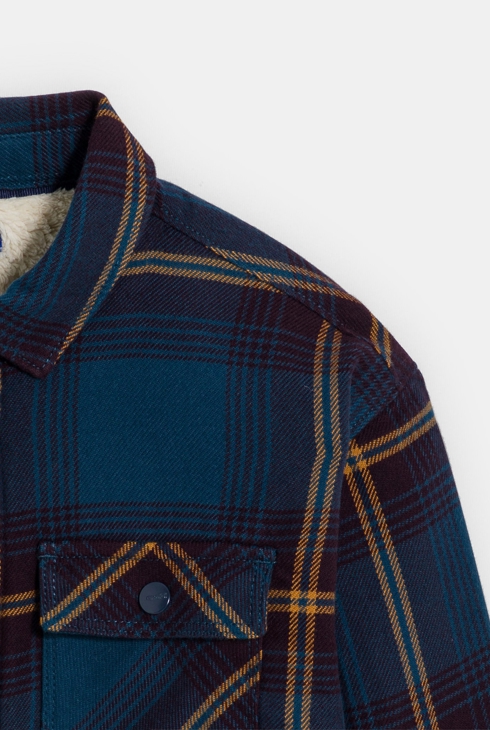 Surchemise à carreaux bleu Garçon 2