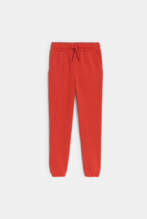 Jogging en molleton light uni orange Garçon