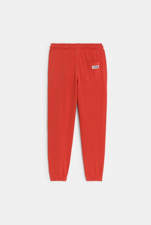 Jogging en molleton light uni orange Garçon