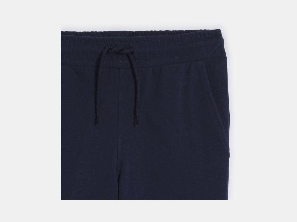 Jogging en molleton light uni marine Garçon 2