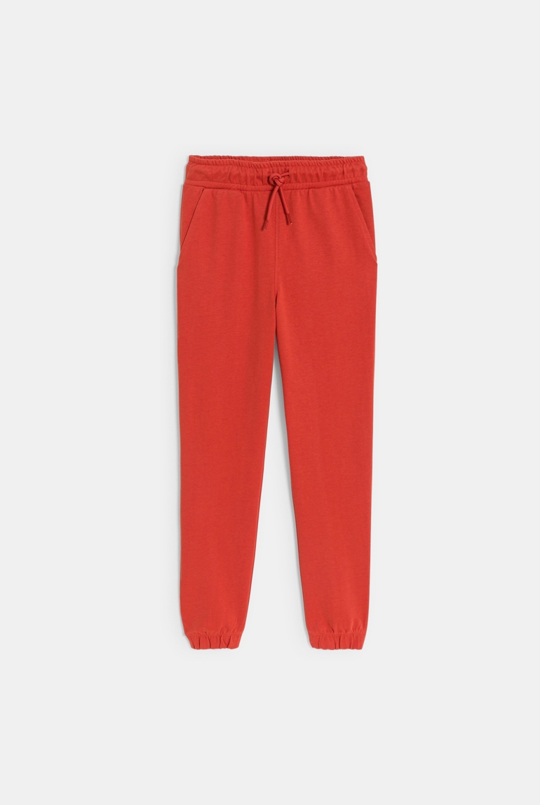 Jogging en molleton light uni orange Garçon 1