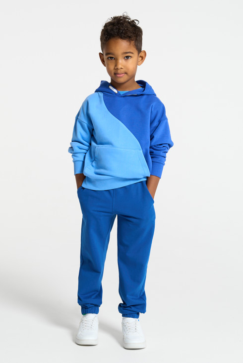 Einfarbige blaue Jogginghose aus Molton für Jungen 1