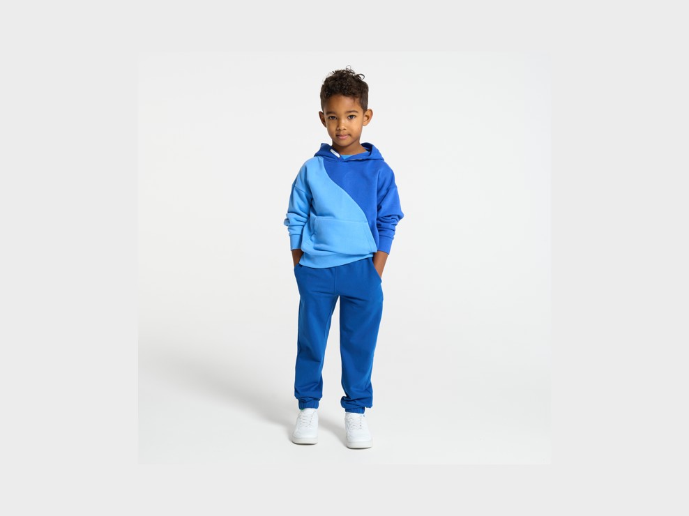 Einfarbige blaue Jogginghose aus Molton für Jungen 1