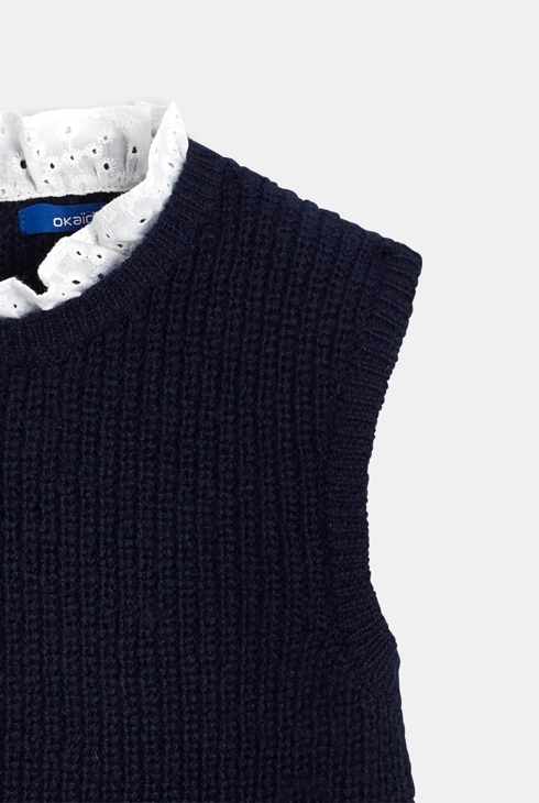 Marineblauer mit 2-in-1-Effekt Mädchen 2