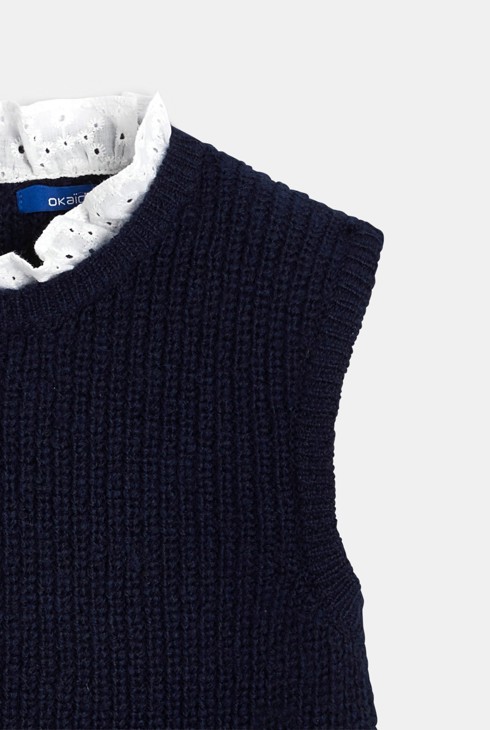 Marineblauer mit 2-in-1-Effekt Mädchen