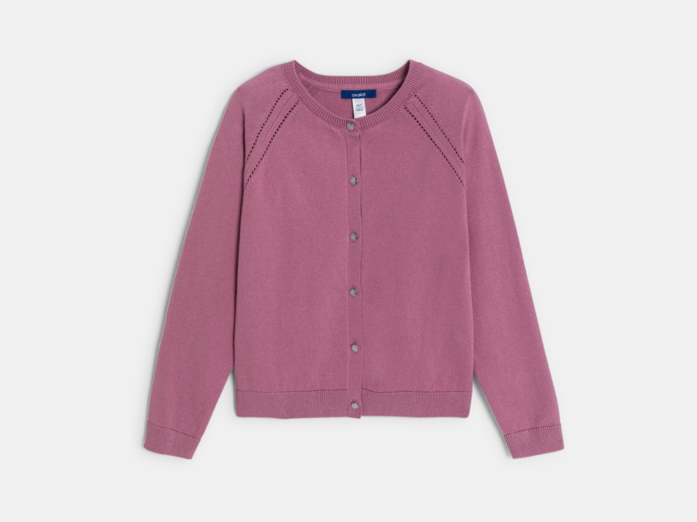 Cárdigan fino rosa niña 1