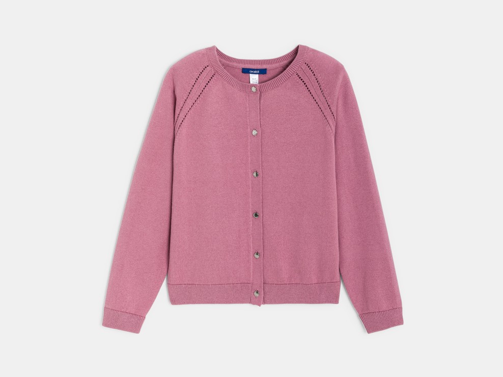 Cárdigan fino rojo niña 1