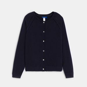 Cardigan fin bleu Fille 1