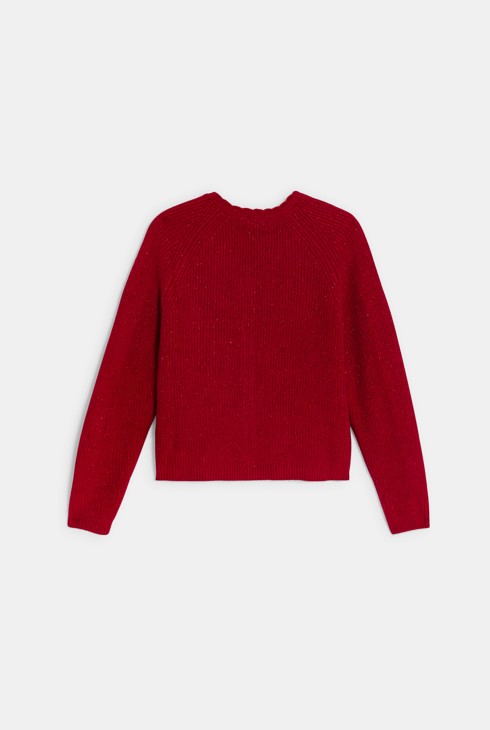 Girl's red sequin cardigan 2